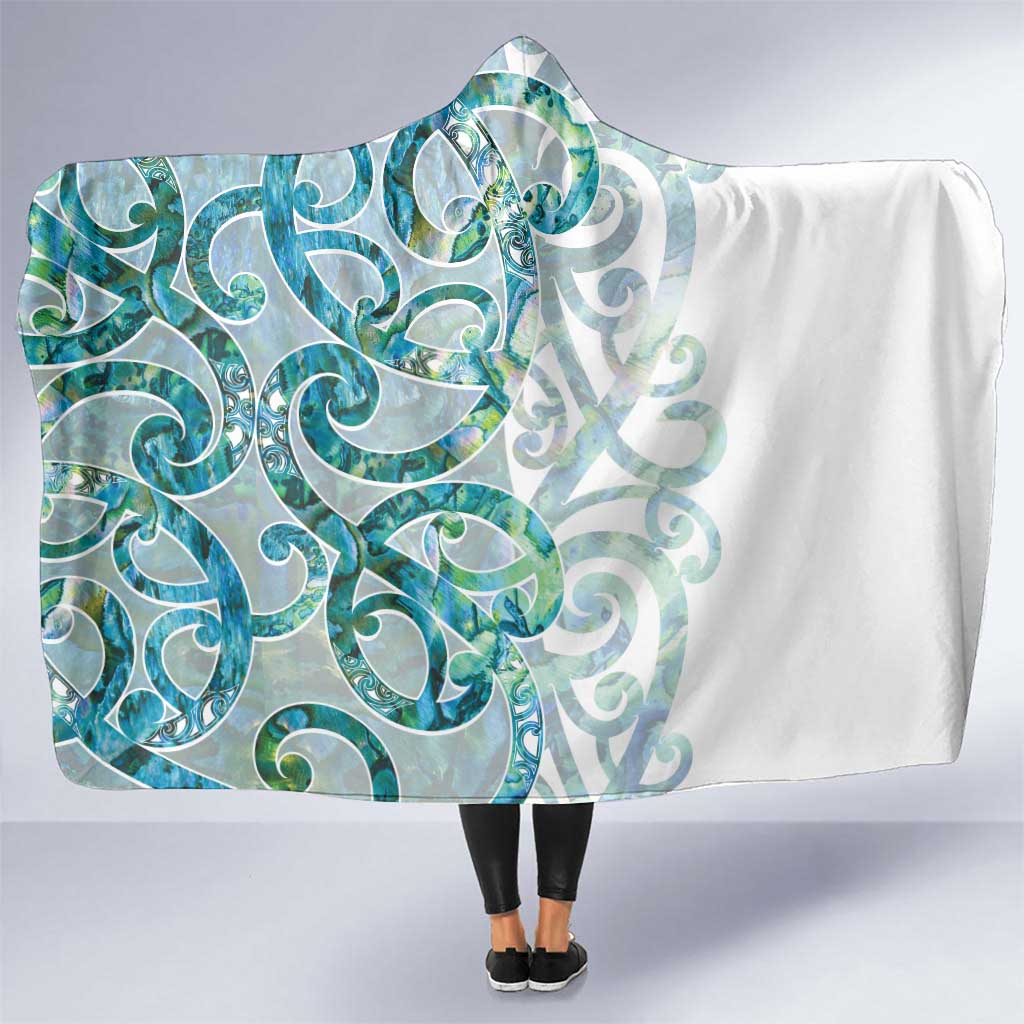 Paua Shell Maori Hooded Blanket Koru Kowhaiwhai - Aussie Hoodie