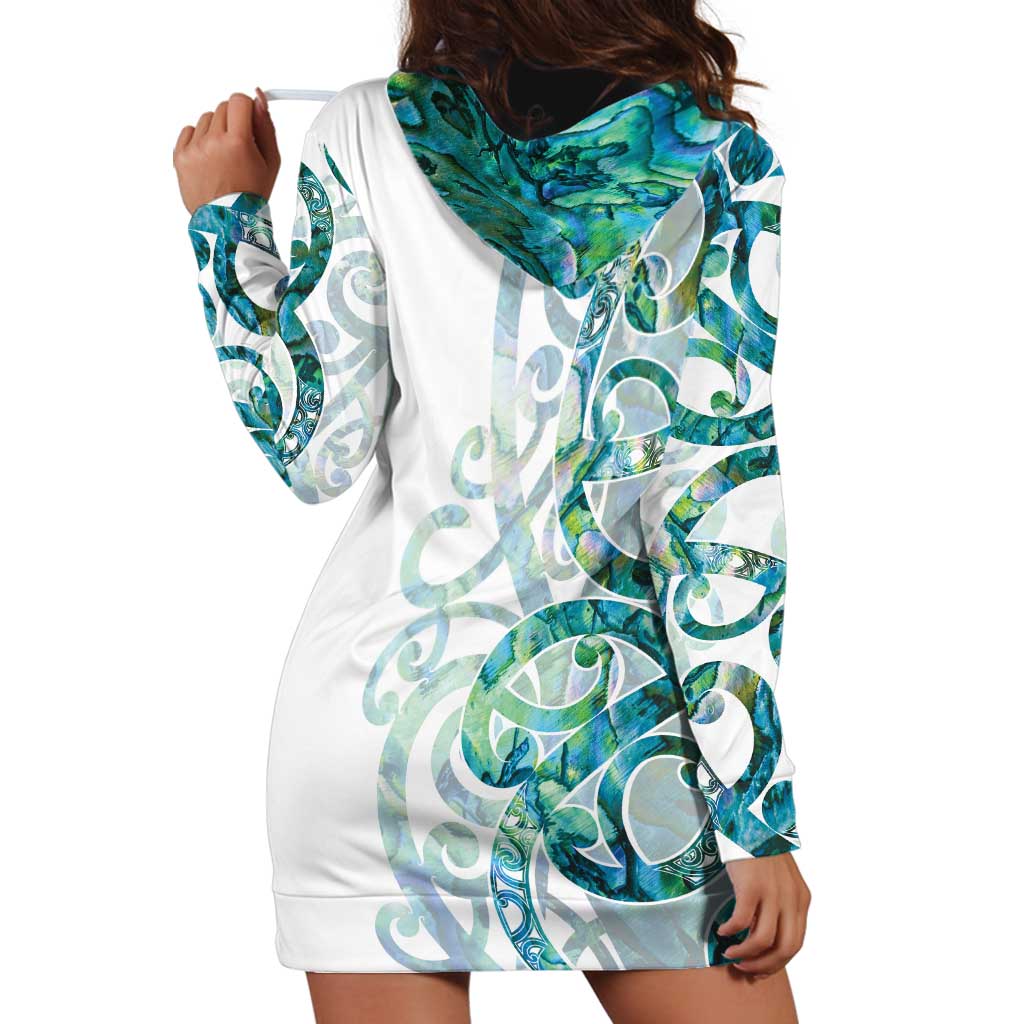 Paua Shell Maori Hoodie Dress Koru Kowhaiwhai - Aussie Hoodie