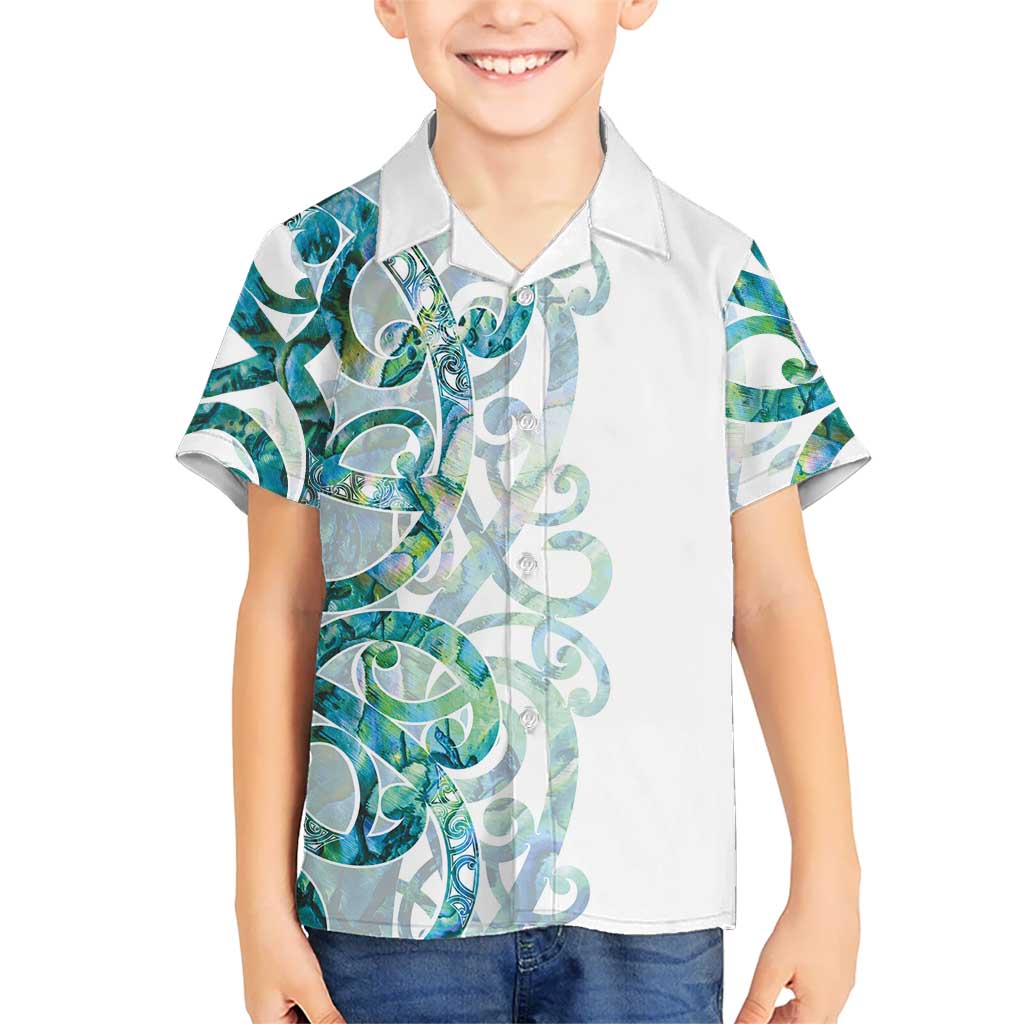 Paua Shell Maori Kid Hawaiian Shirt Koru Kowhaiwhai - Aussie Hoodie