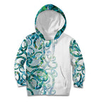 Paua Shell Maori Kid Hoodie Koru Kowhaiwhai - Aussie Hoodie