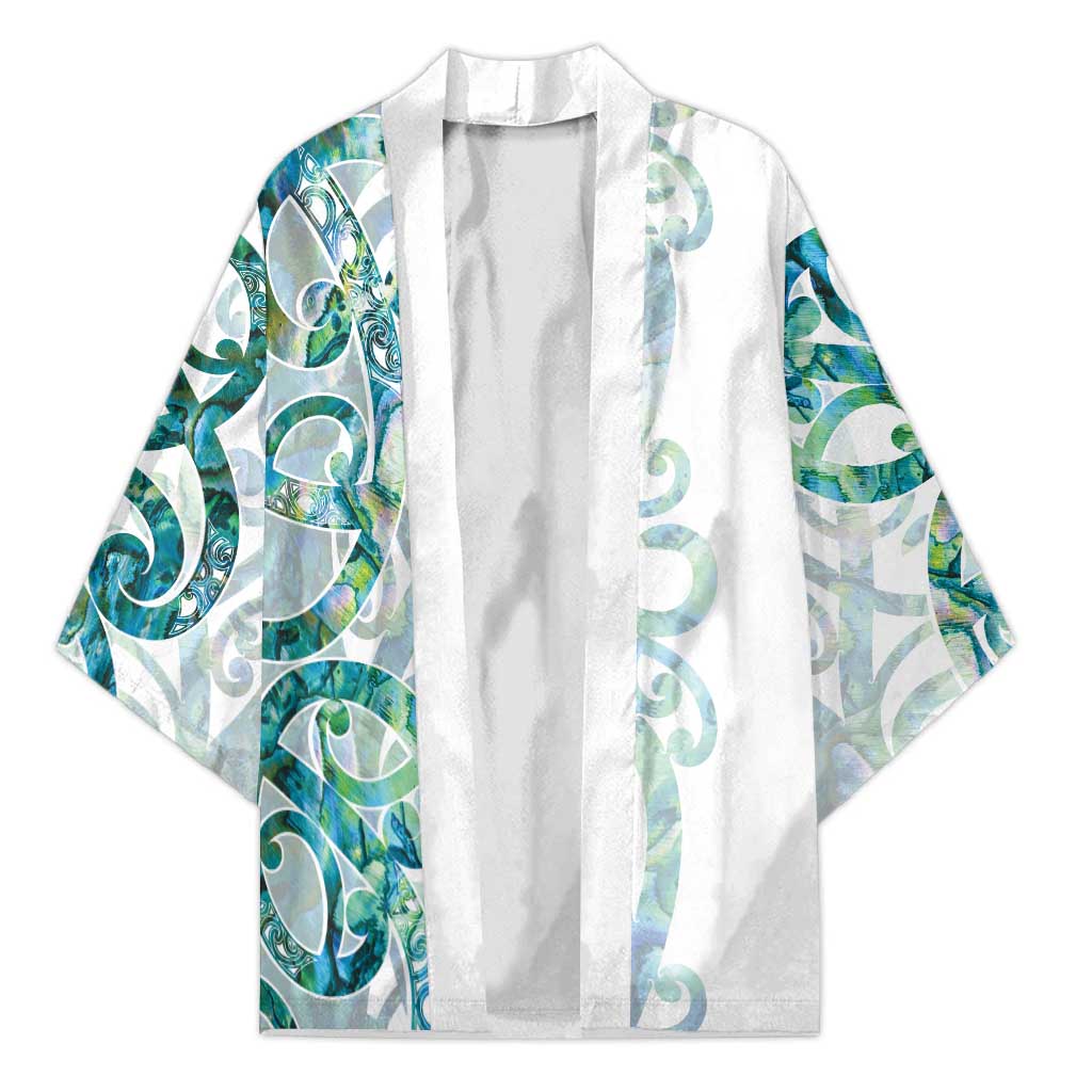 Paua Shell Maori Kimono Koru Kowhaiwhai - Aussie Hoodie