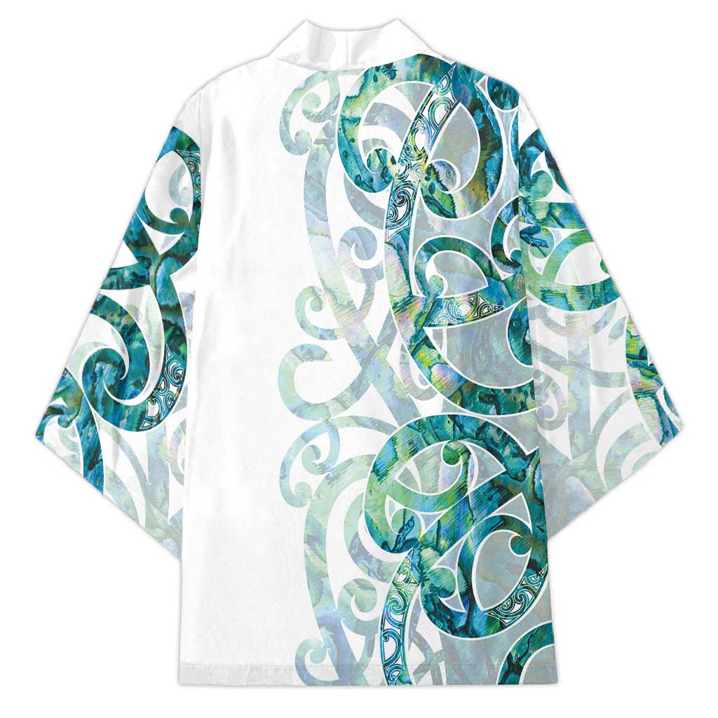 Paua Shell Maori Kimono Koru Kowhaiwhai - Aussie Hoodie