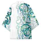 Paua Shell Maori Kimono Koru Kowhaiwhai - Aussie Hoodie