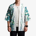 Paua Shell Maori Kimono Koru Kowhaiwhai - Aussie Hoodie