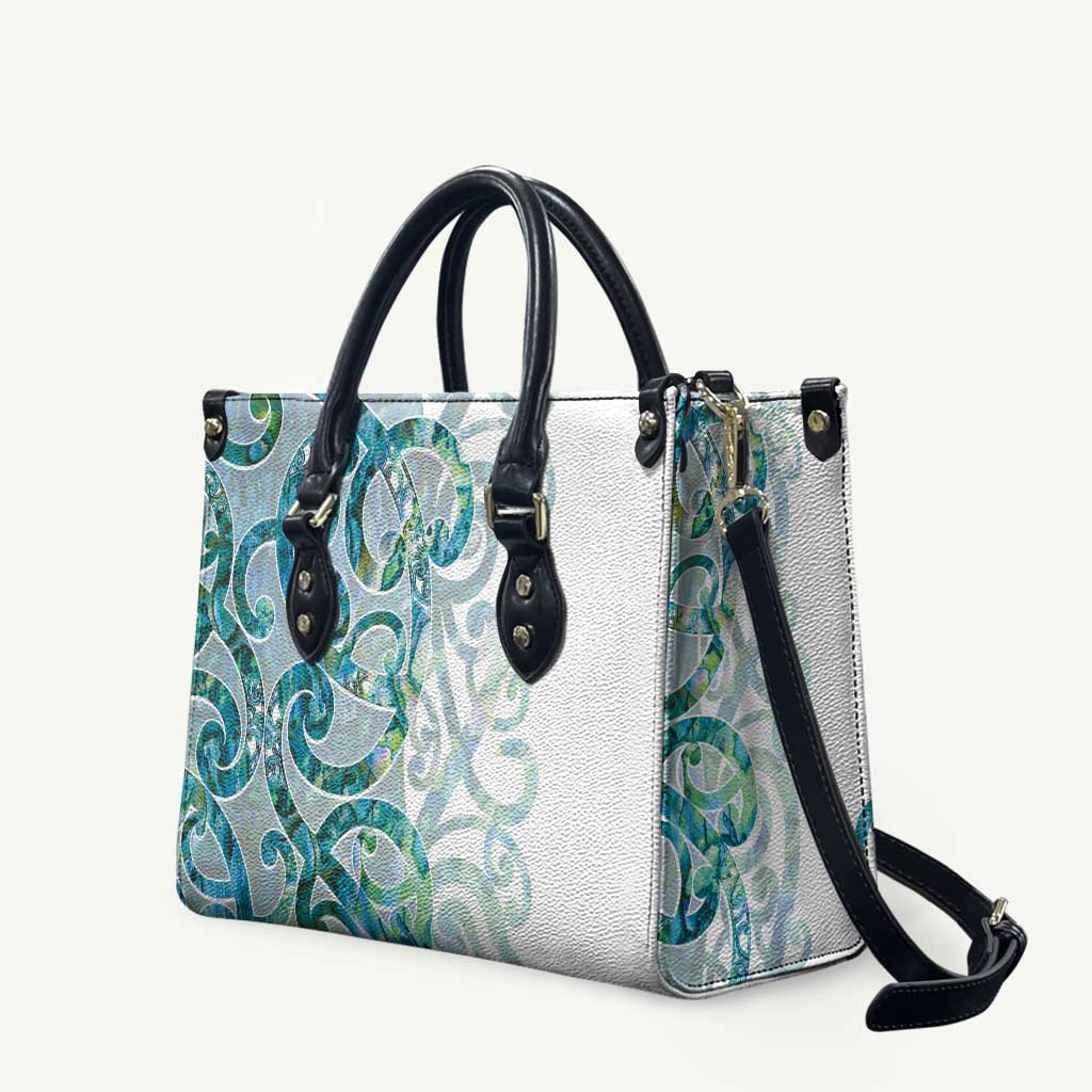 Paua Shell Maori Leather Bag Koru Kowhaiwhai - Aussie Hoodie