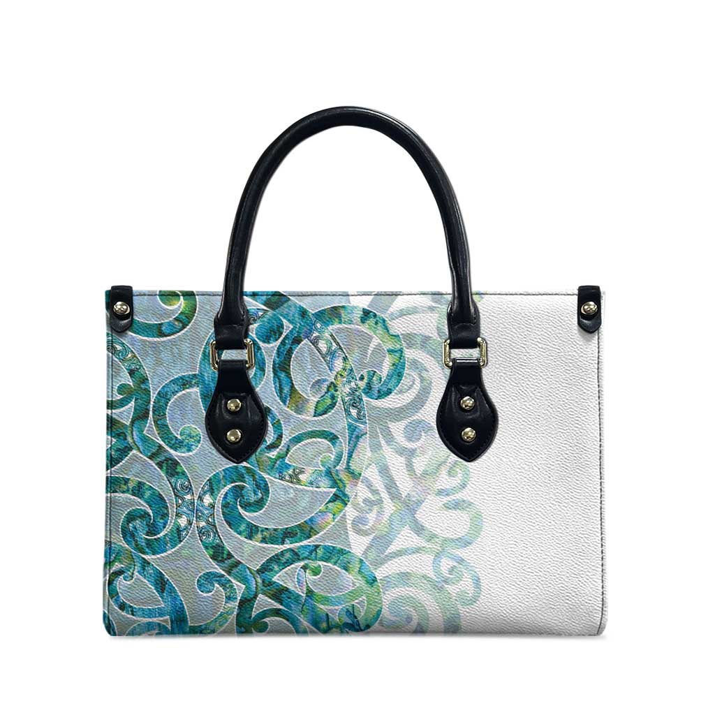 Paua Shell Maori Leather Bag Koru Kowhaiwhai - Aussie Hoodie