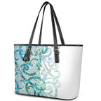 Paua Shell Maori Leather Tote Bag Koru Kowhaiwhai - Aussie Hoodie