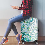 Paua Shell Maori Luggage Cover Koru Kowhaiwhai - Aussie Hoodie