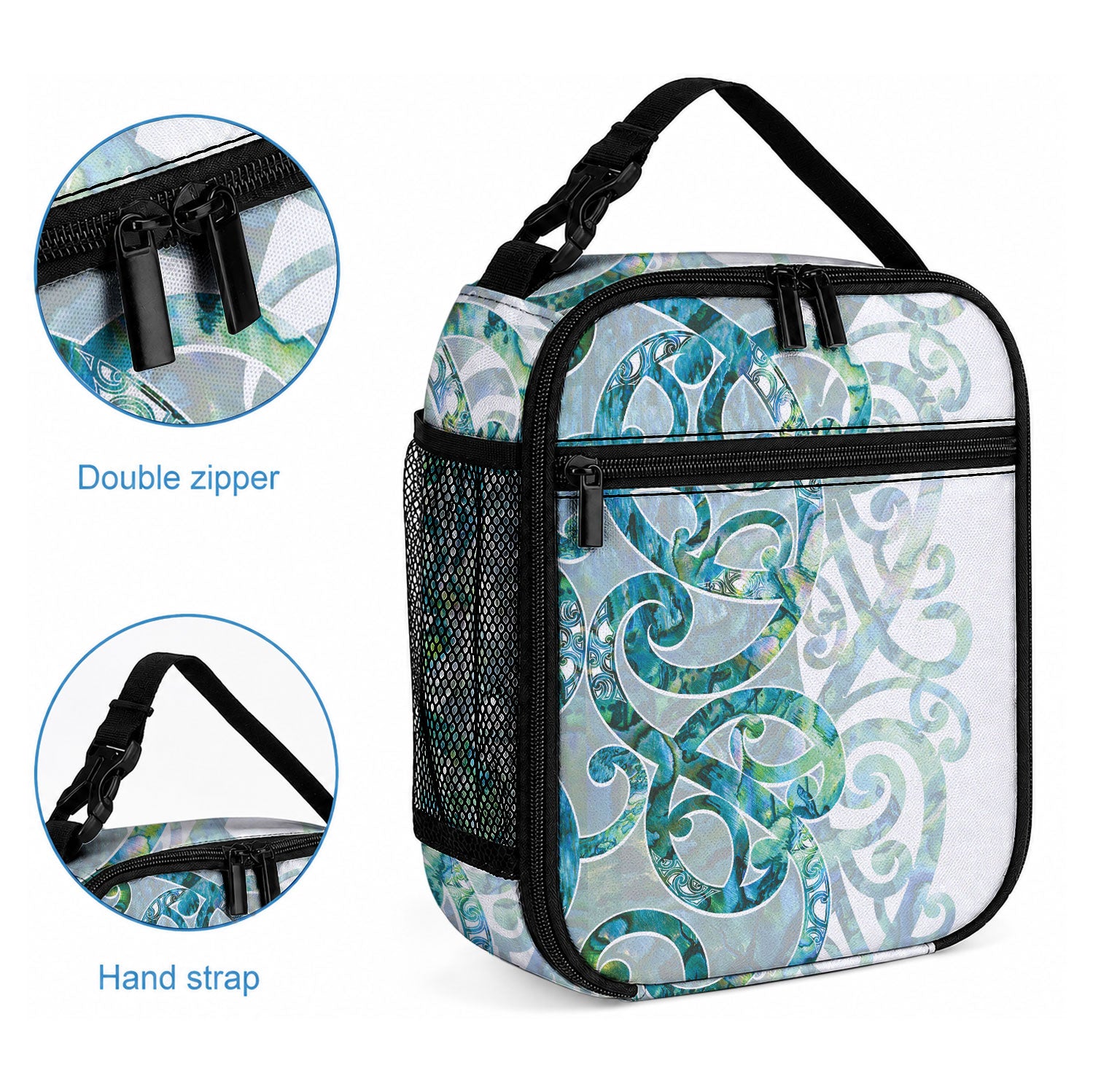 Paua Shell Maori Lunch Bag Koru Kowhaiwhai