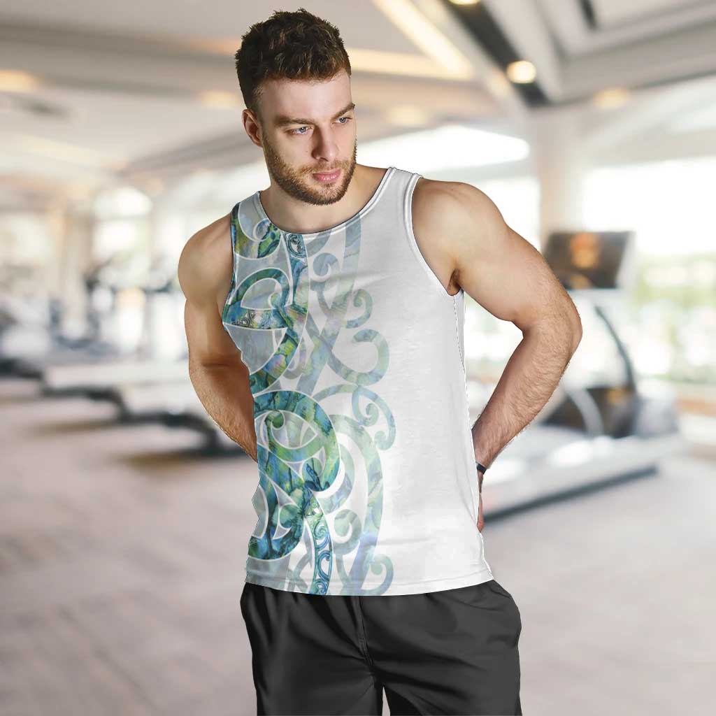 Paua Shell Maori Men Tank Top Koru Kowhaiwhai - Aussie Hoodie
