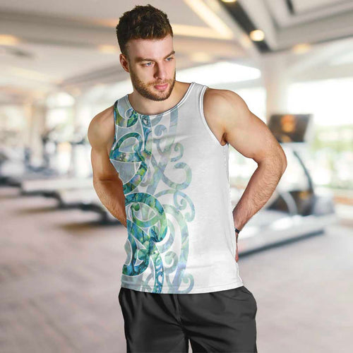 Paua Shell Maori Men Tank Top Koru Kowhaiwhai - Aussie Hoodie