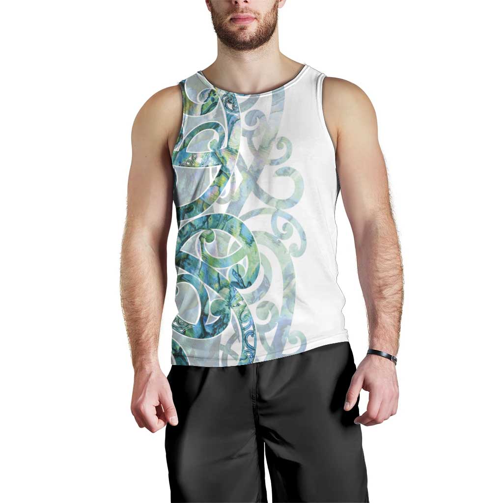Paua Shell Maori Men Tank Top Koru Kowhaiwhai - Aussie Hoodie