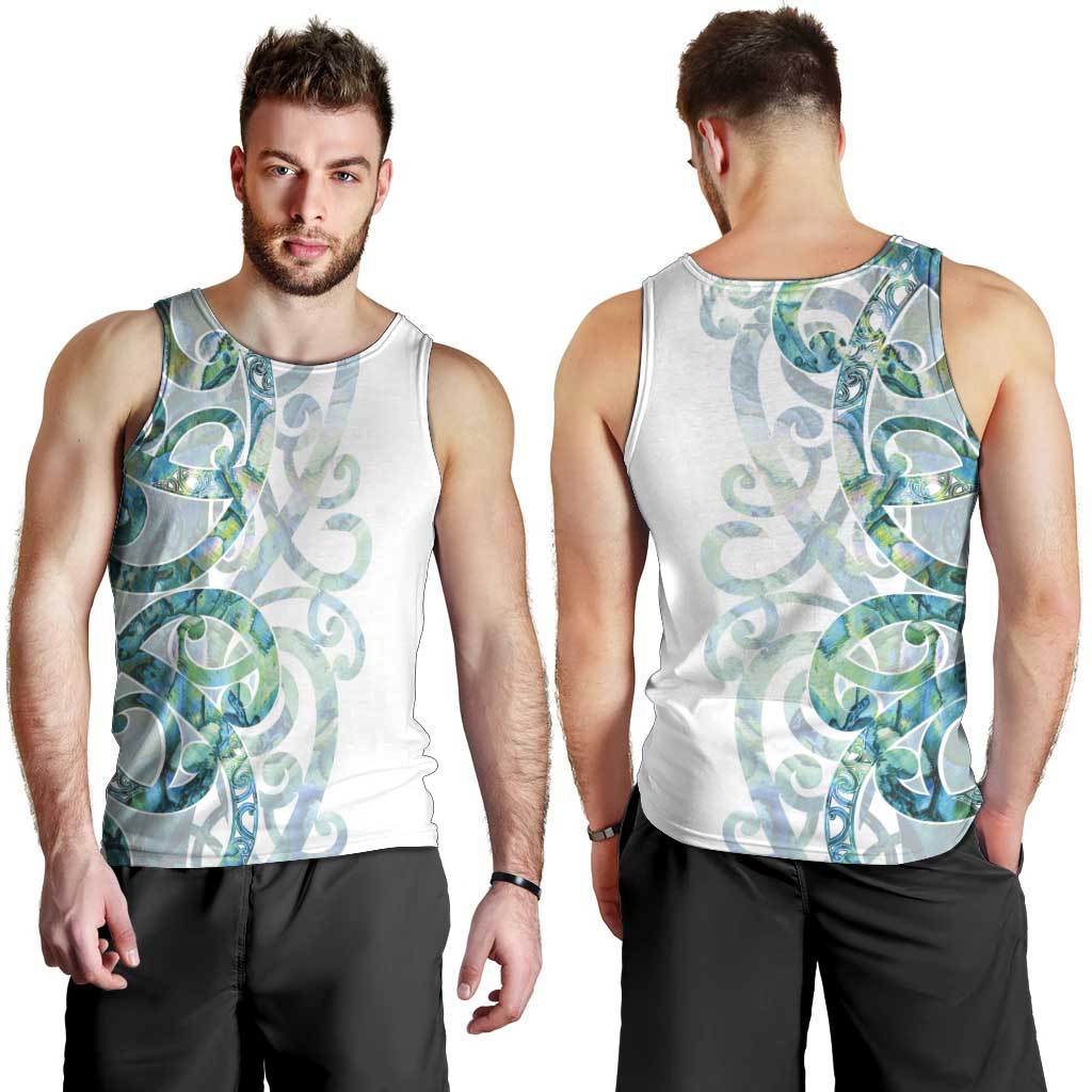 Paua Shell Maori Men Tank Top Koru Kowhaiwhai - Aussie Hoodie