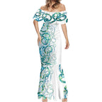 Paua Shell Maori Mermaid Dress Koru Kowhaiwhai - Aussie Hoodie
