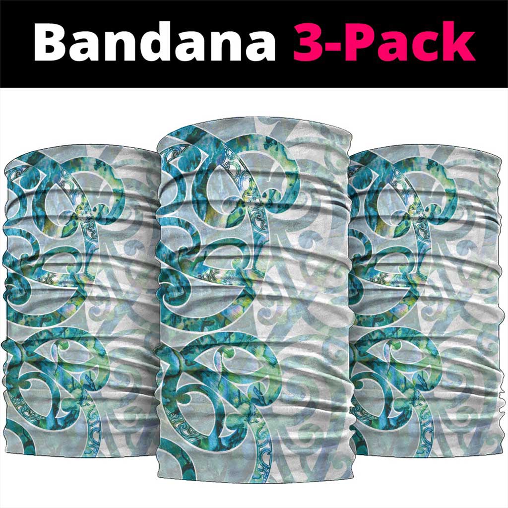 Paua Shell Maori Neck Gaiter Koru Kowhaiwhai - Aussie Hoodie