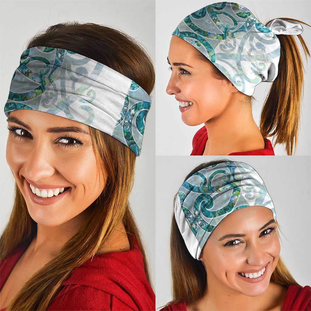 Paua Shell Maori Neck Gaiter Koru Kowhaiwhai - Aussie Hoodie