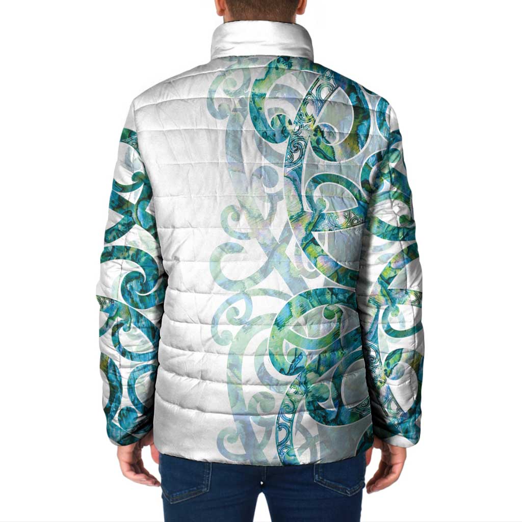 Paua Shell Maori Padded Jacket Koru Kowhaiwhai - Aussie Hoodie