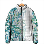 Paua Shell Maori Padded Jacket Koru Kowhaiwhai - Aussie Hoodie