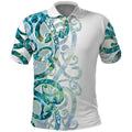 Paua Shell Maori Polo Shirt Koru Kowhaiwhai - Aussie Hoodie