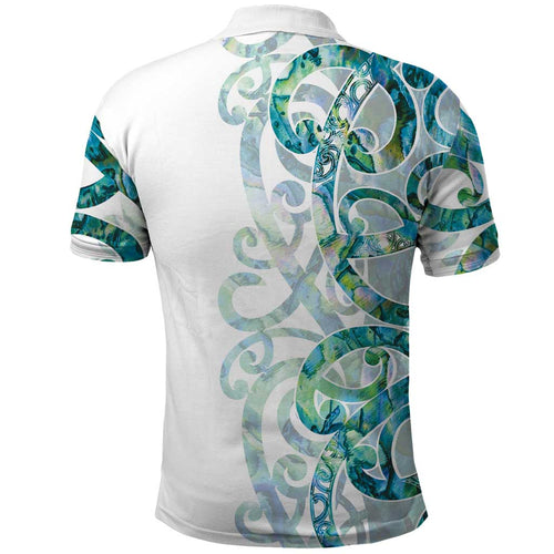 Paua Shell Maori Polo Shirt Koru Kowhaiwhai - Aussie Hoodie
