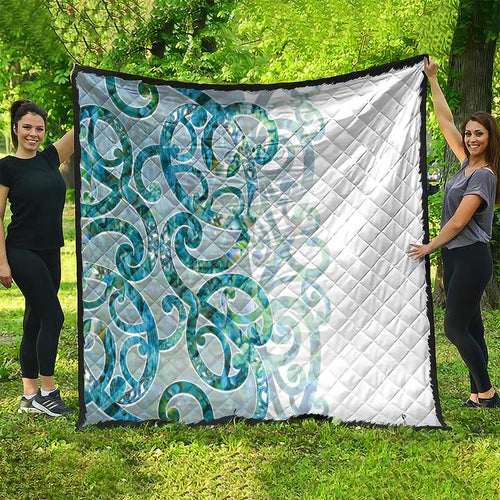 Paua Shell Maori Quilt Koru Kowhaiwhai - Aussie Hoodie