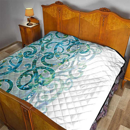 Paua Shell Maori Quilt Koru Kowhaiwhai - Aussie Hoodie