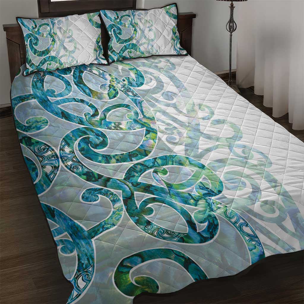 Paua Shell Maori Quilt Bed Set Koru Kowhaiwhai - Aussie Hoodie