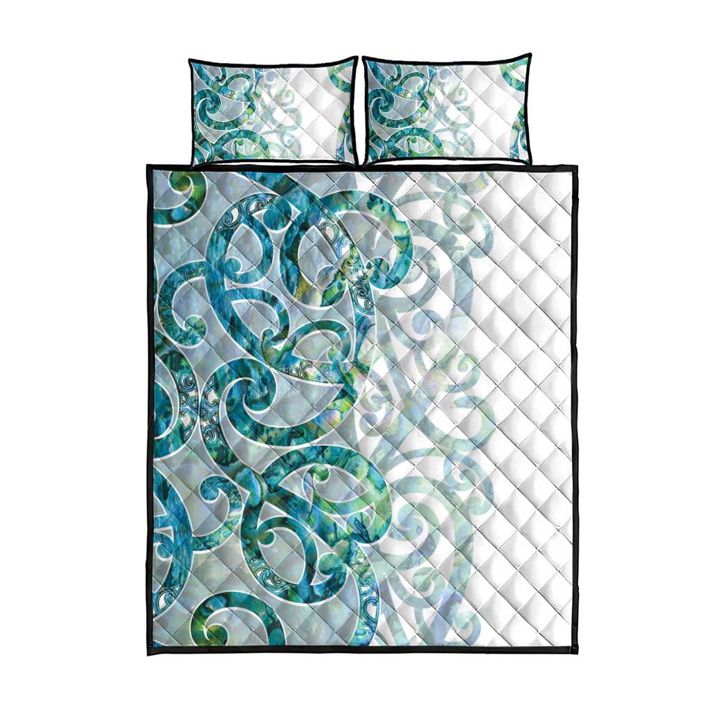 Paua Shell Maori Quilt Bed Set Koru Kowhaiwhai - Aussie Hoodie
