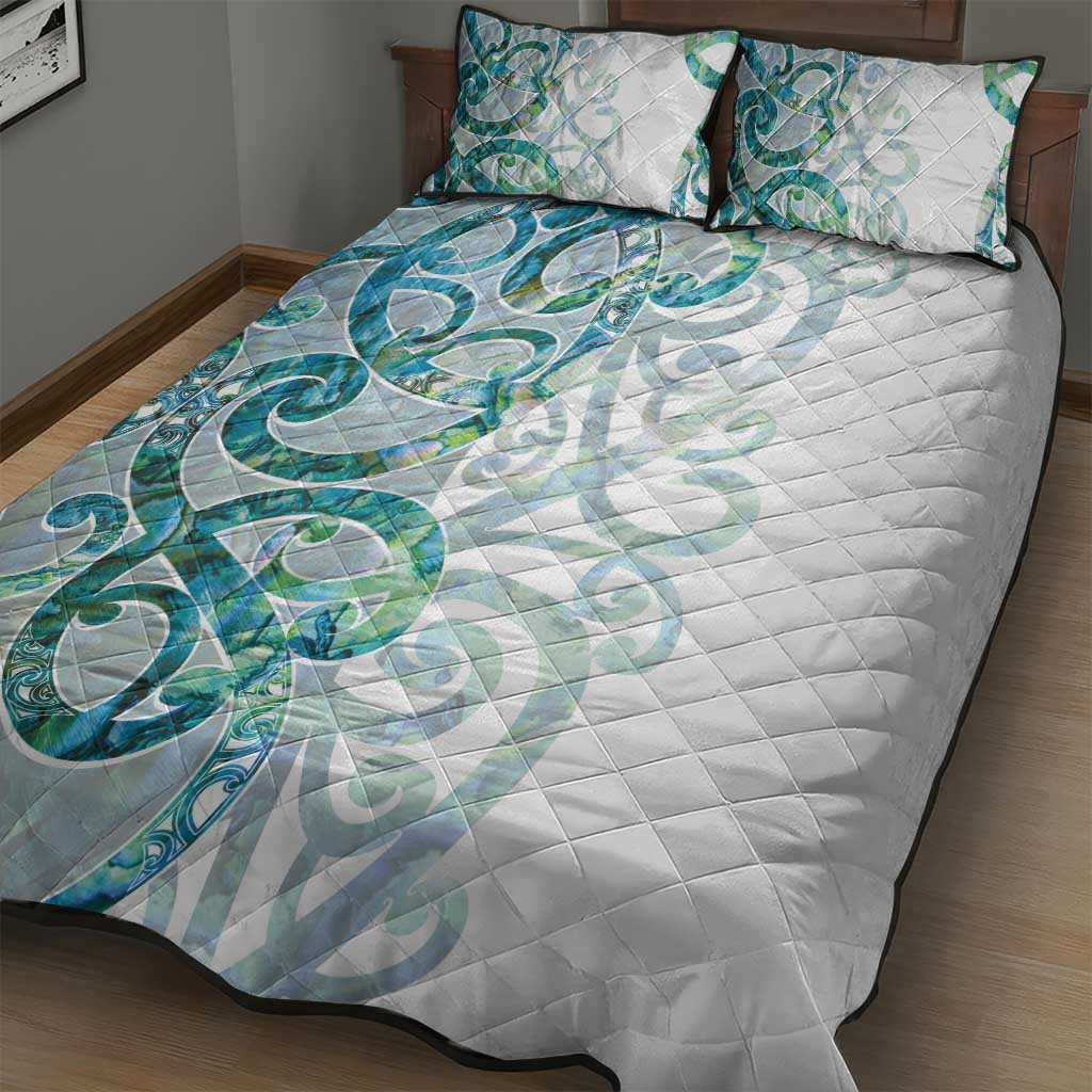 Paua Shell Maori Quilt Bed Set Koru Kowhaiwhai - Aussie Hoodie