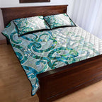 Paua Shell Maori Quilt Bed Set Koru Kowhaiwhai - Aussie Hoodie