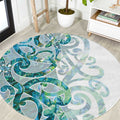 Paua Shell Maori Round Carpet Koru Kowhaiwhai - Aussie Hoodie