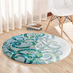 Paua Shell Maori Round Carpet Koru Kowhaiwhai - Aussie Hoodie
