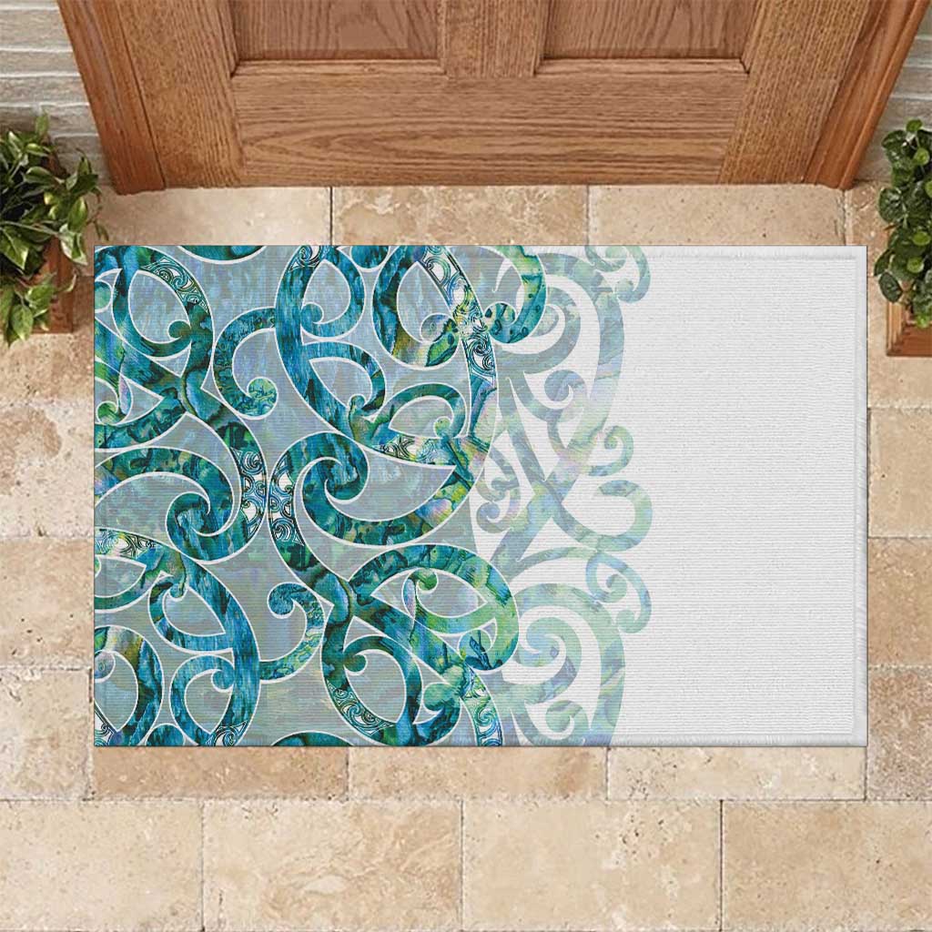 Paua Shell Maori Rubber Doormat Koru Kowhaiwhai - Aussie Hoodie