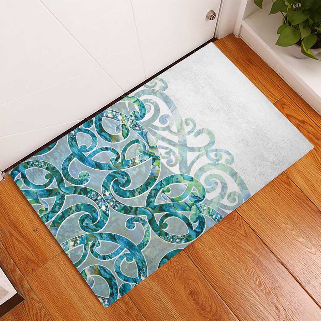 Paua Shell Maori Rubber Doormat Koru Kowhaiwhai - Aussie Hoodie