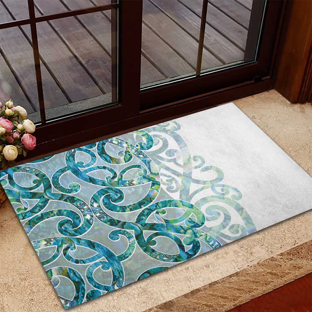 Paua Shell Maori Rubber Doormat Koru Kowhaiwhai - Aussie Hoodie