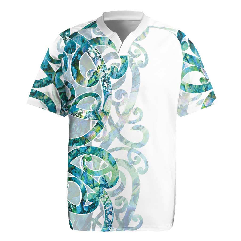 Paua Shell Maori Rugby Jersey Koru Kowhaiwhai - Aussie Hoodie