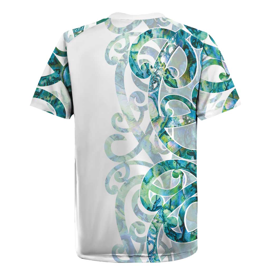 Paua Shell Maori Rugby Jersey Koru Kowhaiwhai - Aussie Hoodie