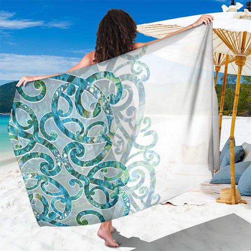 Paua Shell Maori Sarong Koru Kowhaiwhai - Aussie Hoodie