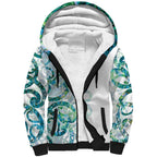 Paua Shell Maori Sherpa Hoodie Koru Kowhaiwhai - Aussie Hoodie