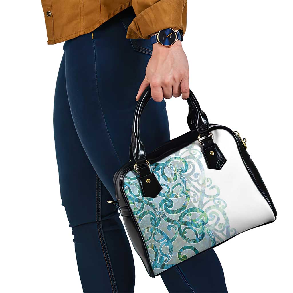 Paua Shell Maori Shoulder Handbag Koru Kowhaiwhai - Aussie Hoodie