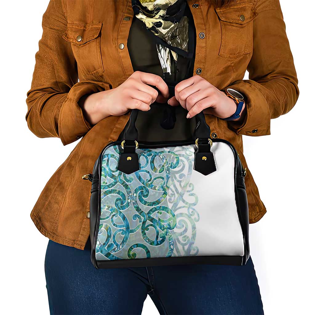 Paua Shell Maori Shoulder Handbag Koru Kowhaiwhai - Aussie Hoodie