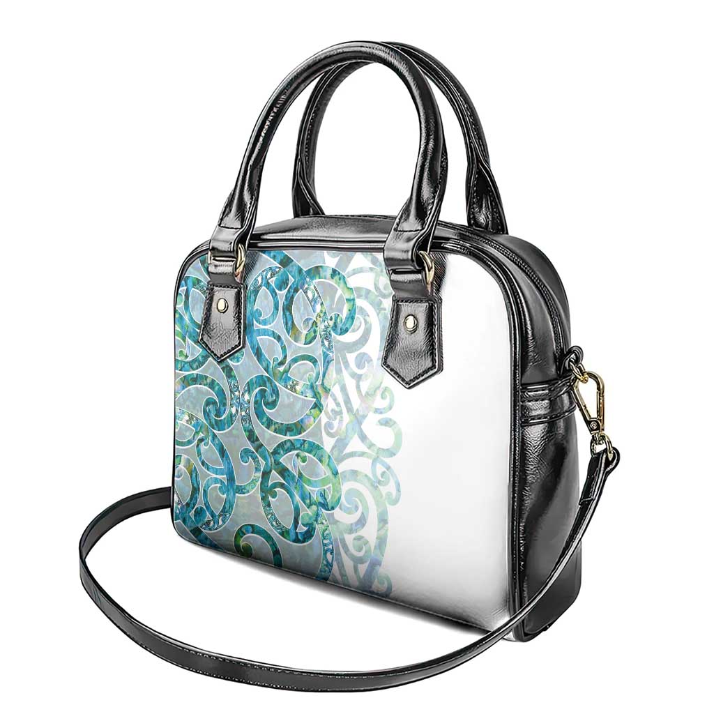 Paua Shell Maori Shoulder Handbag Koru Kowhaiwhai - Aussie Hoodie