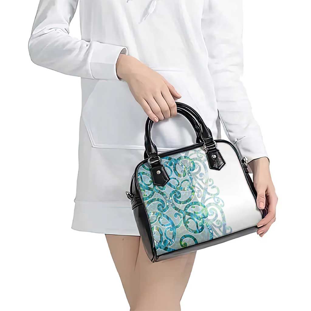 Paua Shell Maori Shoulder Handbag Koru Kowhaiwhai - Aussie Hoodie