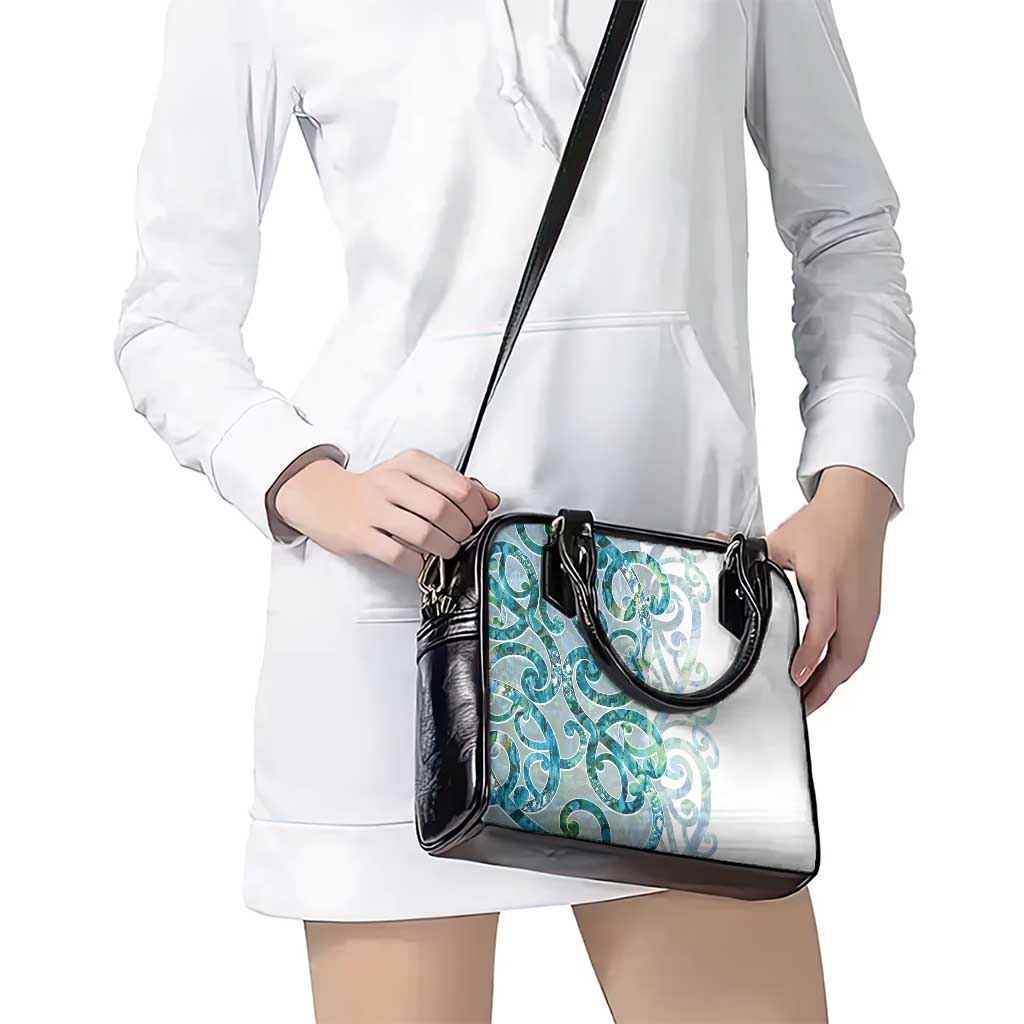 Paua Shell Maori Shoulder Handbag Koru Kowhaiwhai - Aussie Hoodie