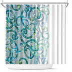 Paua Shell Maori Shower Curtain Koru Kowhaiwhai - Aussie Hoodie