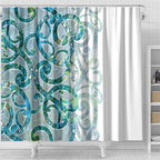 Paua Shell Maori Shower Curtain Koru Kowhaiwhai - Aussie Hoodie