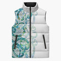 Paua Shell Maori Sleeveless Puffer Jacket Koru Kowhaiwhai - Aussie Hoodie
