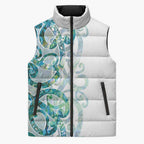 Paua Shell Maori Sleeveless Puffer Jacket Koru Kowhaiwhai - Aussie Hoodie