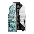 Paua Shell Maori Sleeveless Puffer Jacket Koru Kowhaiwhai - Aussie Hoodie