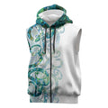Paua Shell Maori Sleeveless Zip Hoodie Koru Kowhaiwhai - Aussie Hoodie